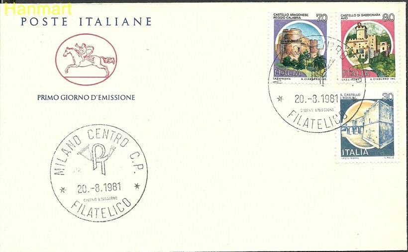 Znaczek Włochy 1981 Mi 1766-1768 FDC