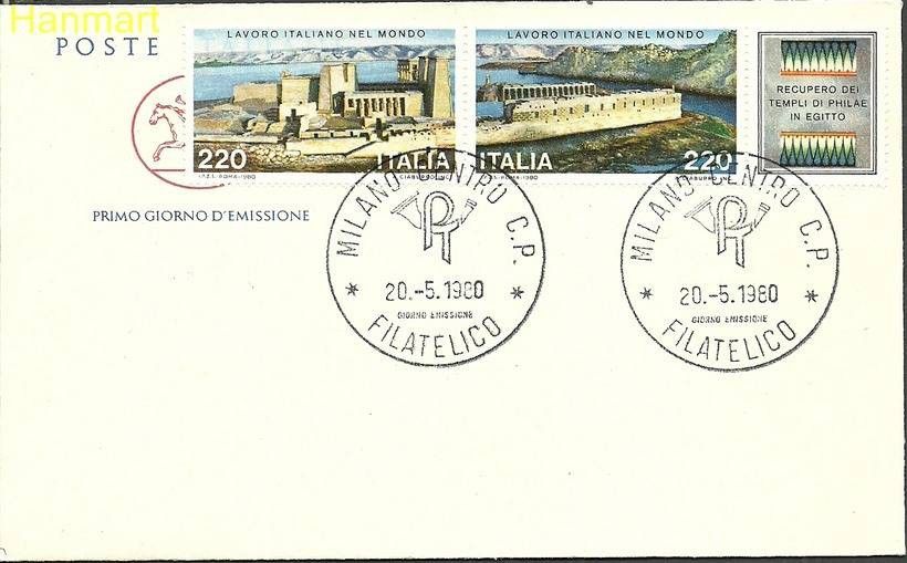 Znaczek Włochy 1980 Mi 1691-1692 FDC