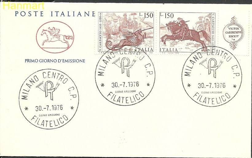 Znaczek Włochy 1976 Mi parzf1537-1538 FDC