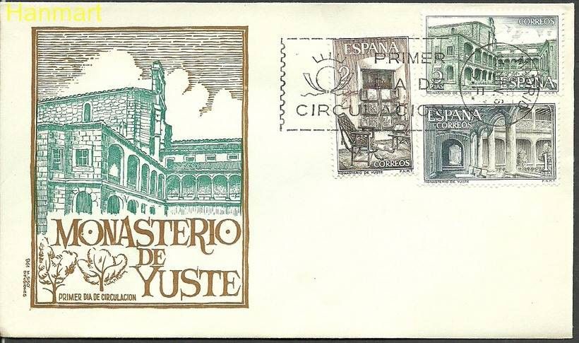 Znaczek Hiszpania 1965 Mi 1578-1580 FDC