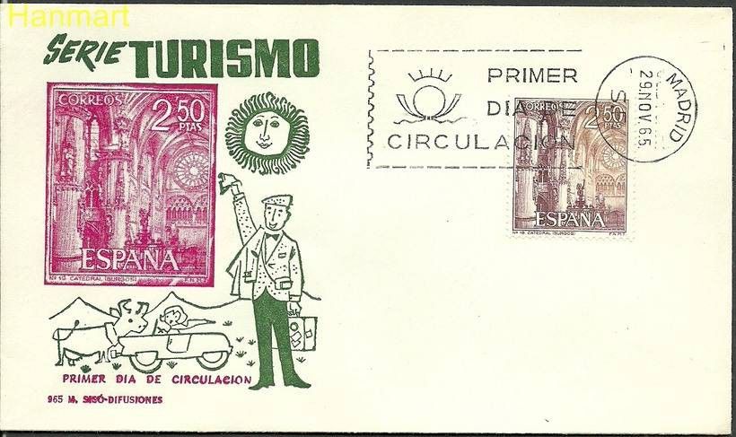 Znaczek Hiszpania 1965 Mi 1584 FDC