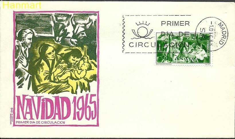 Znaczek Hiszpania 1965 Mi 1585 FDC