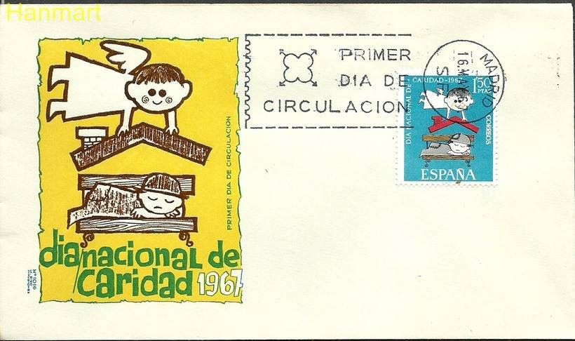 Znaczek Hiszpania 1967 Mi 1688 FDC