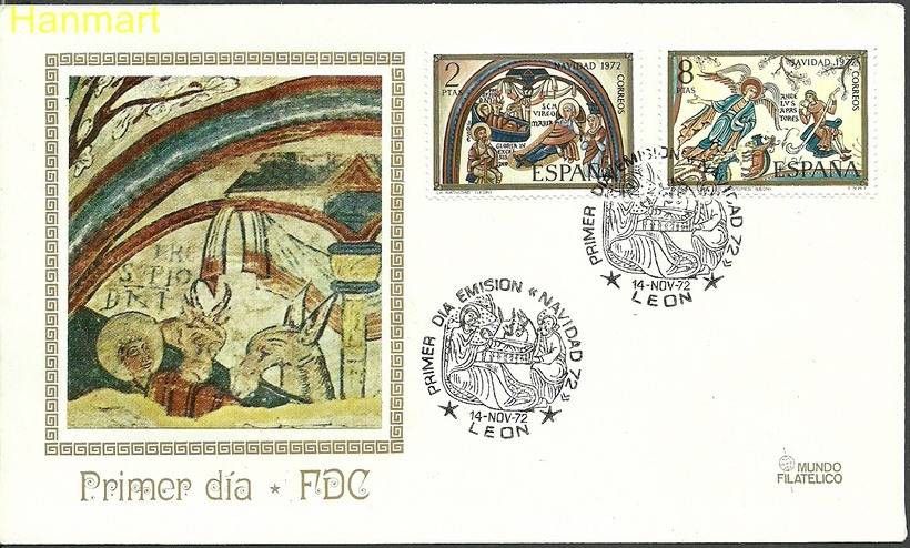 Znaczek Hiszpania 1972 Mi 2010-2011 FDC