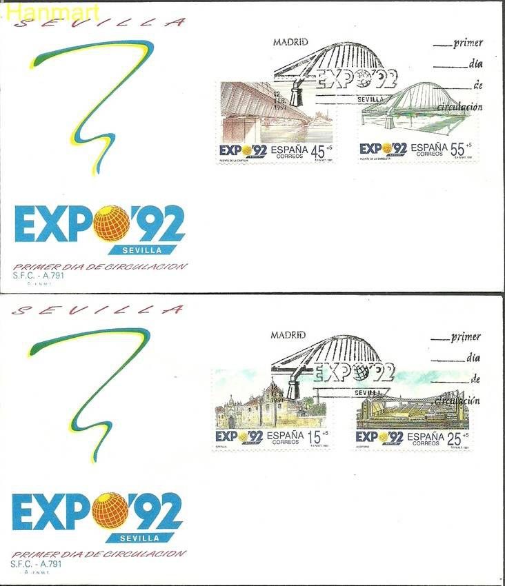 Znaczek Hiszpania 1991 Mi 2976-2979 FDC
