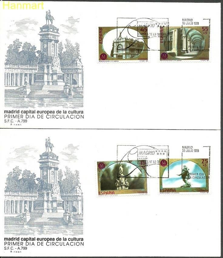 Znaczek Hiszpania 1991 Mi 2996-2999 FDC
