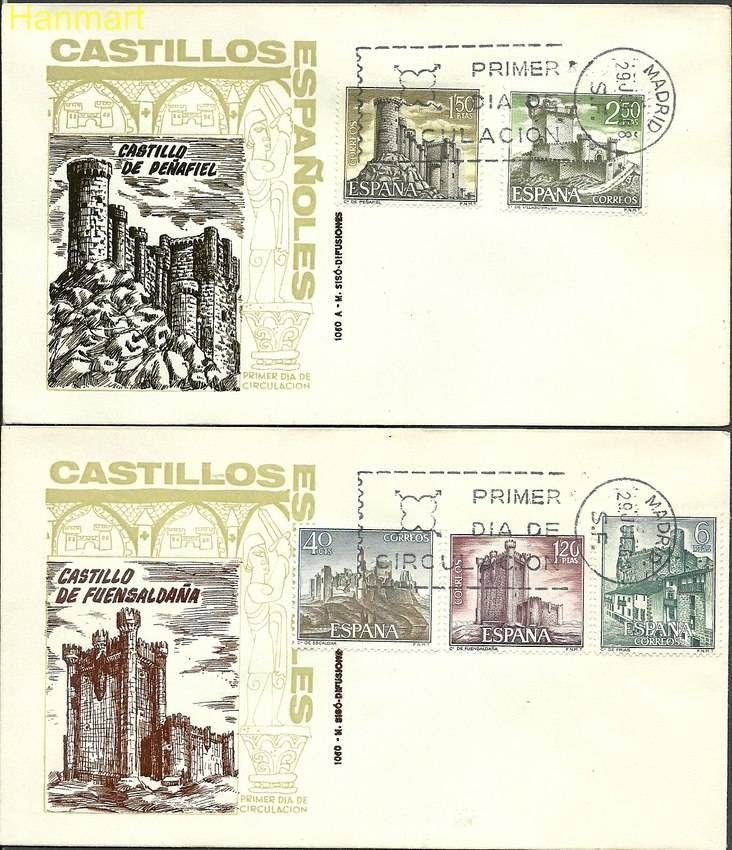Znaczek Hiszpania 1968 Mi 1770-1774 FDC