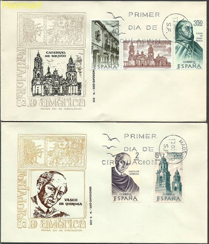 Znaczek Hiszpania 1970 Mi 1889-1893 FDC