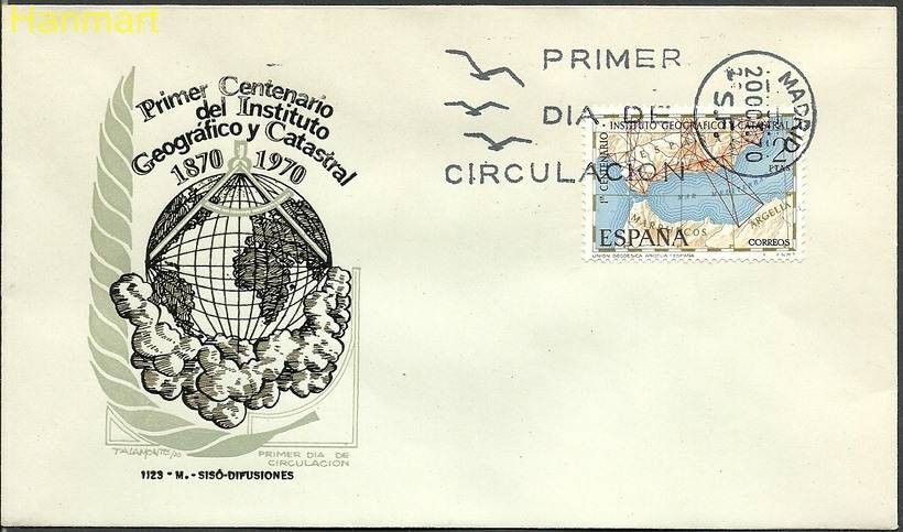 Znaczek Hiszpania 1970 Mi 1894 FDC