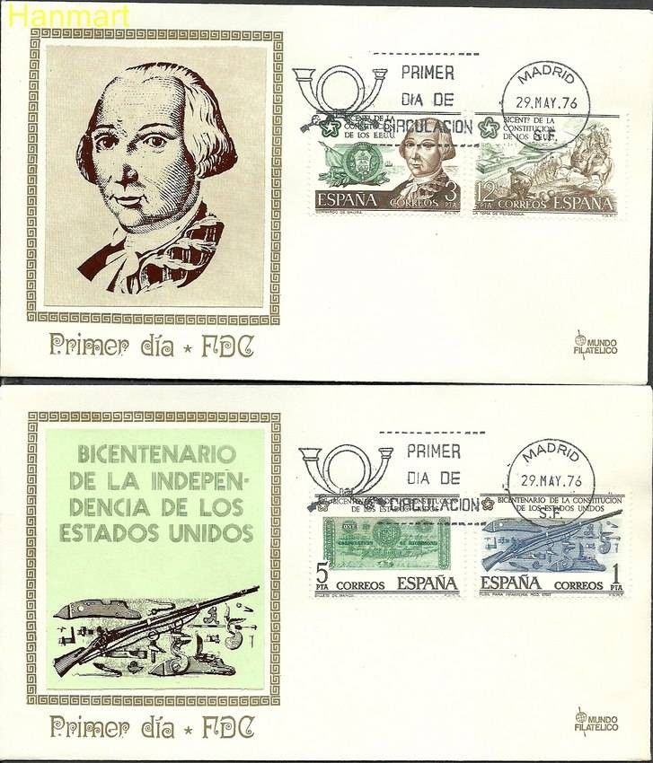 Znaczek Hiszpania 1976 Mi 2215-2218 FDC