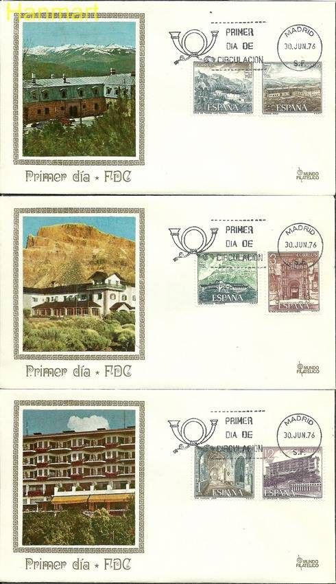 Znaczek Hiszpania 1976 Mi 2227-2232a FDC