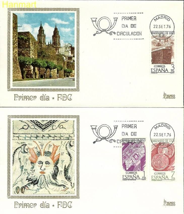 Znaczek Hiszpania 1976 Mi 2249-2251a FDC