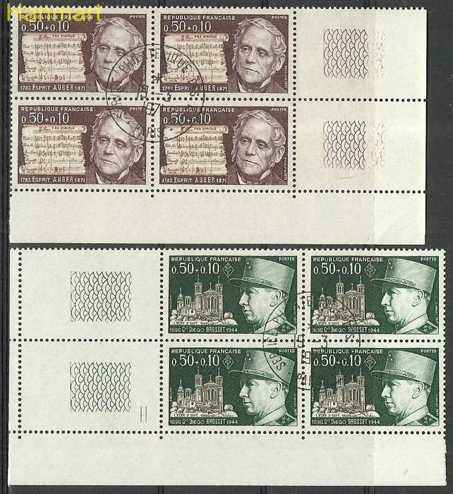 Znaczek Francja 1971 Mi marvie1741-1742 Stemplowane