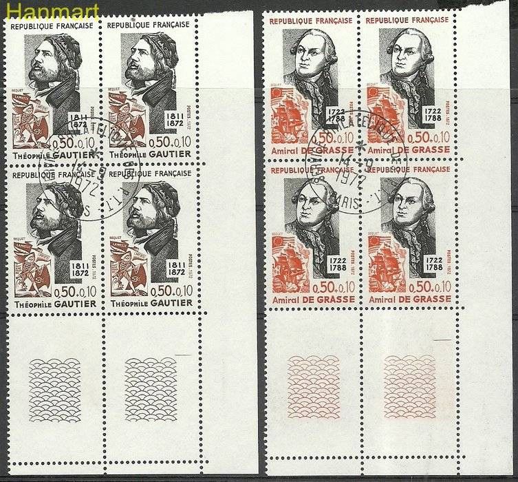 Znaczek Francja 1972 Mi marvie1806-1807 Stemplowane