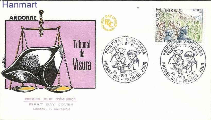 Znaczek Andora Francuska 1978 Mi 293 FDC