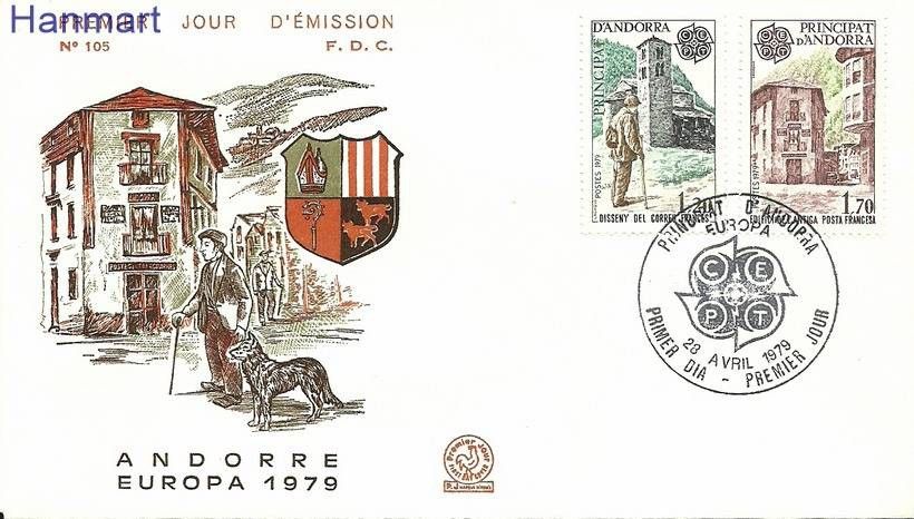 Znaczek Andora Francuska 1979 Mi 297-298 FDC