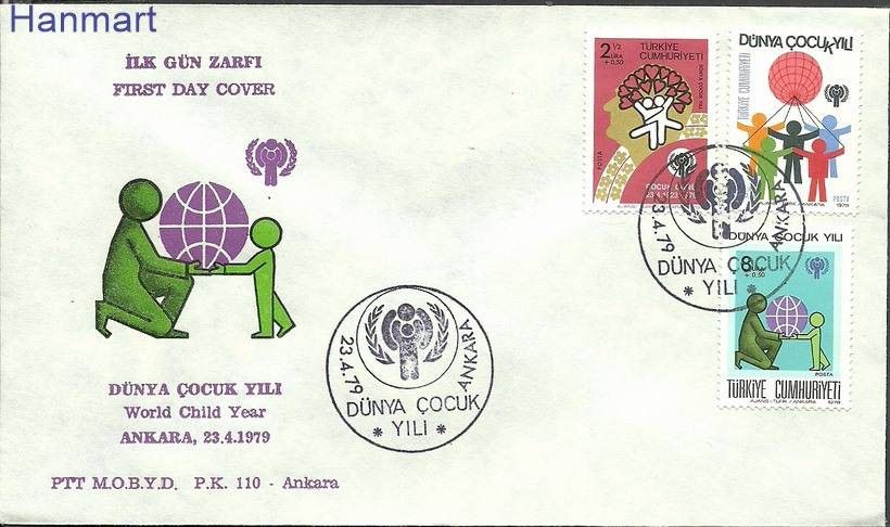 Znaczek Turcja 1979 Mi 2474-2476 FDC