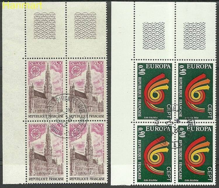 Znaczek Francja 1973 Mi marvie1826-1827b Stemplowane