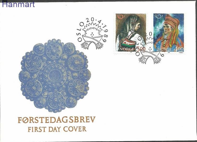 Znaczek Norwegia 1989 Mi 1017-1018 FDC