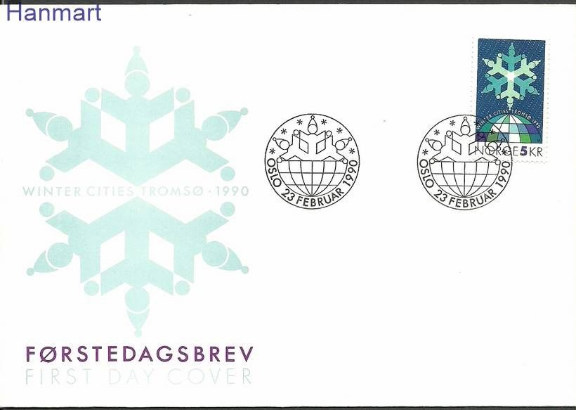 Znaczek Norwegia 1990 Mi 1037 FDC