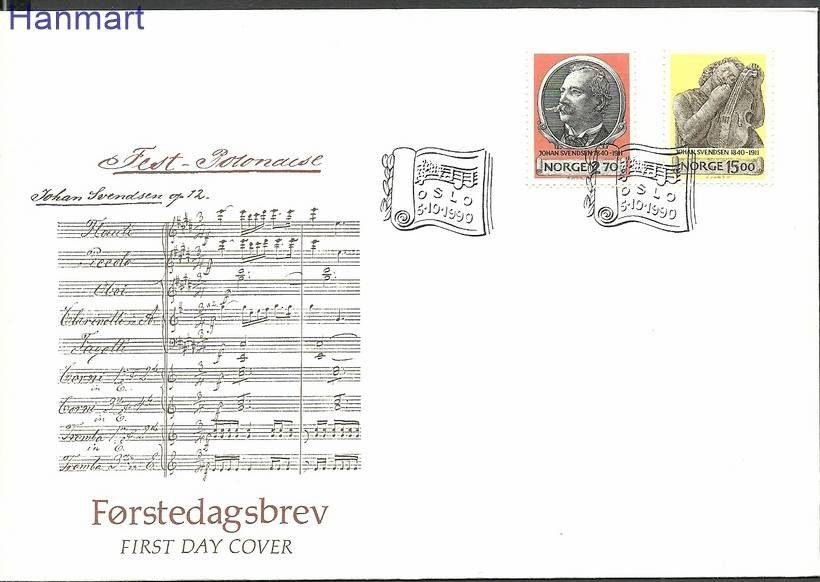 Znaczek Norwegia 1990 Mi 1054-1055 FDC