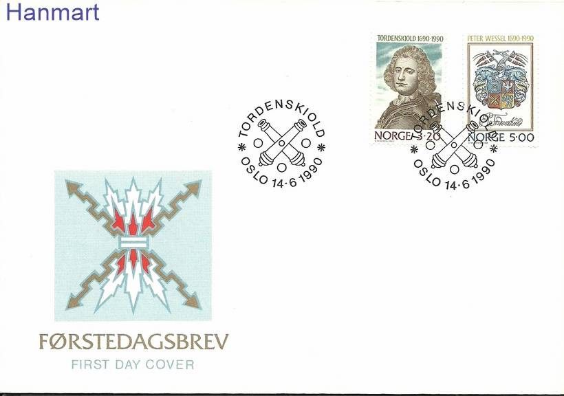 Znaczek Norwegia 1990 Mi 1048-1049 FDC