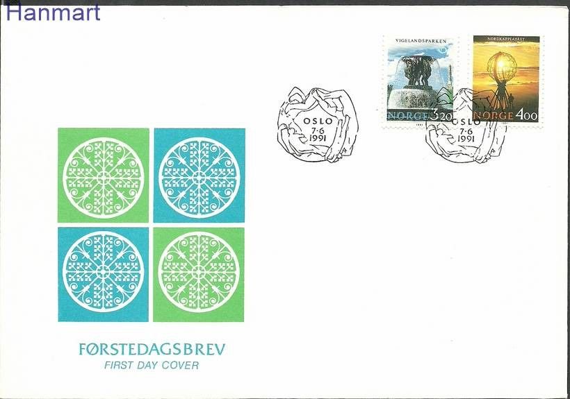 Znaczek Norwegia 1991 Mi 1068-1069 FDC