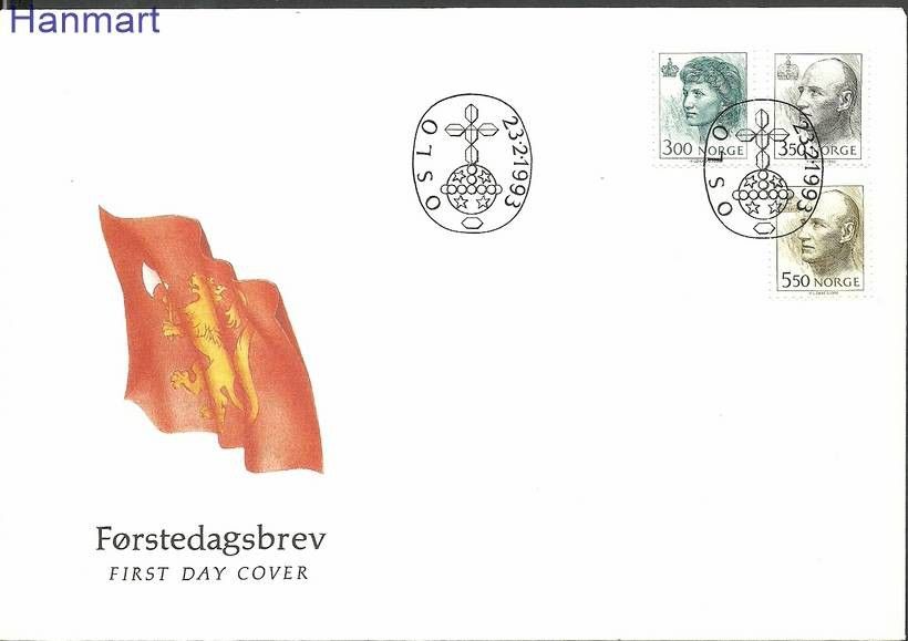 Znaczek Norwegia 1993 Mi 1116-1118 FDC