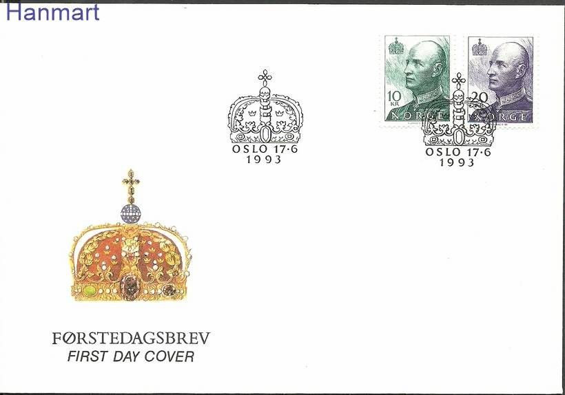 Znaczek Norwegia 1993 Mi 1131-1132 FDC