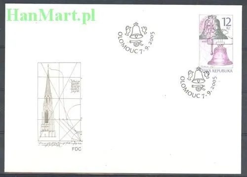 Znaczek Czechy 2005 Mi 443-445 FDC