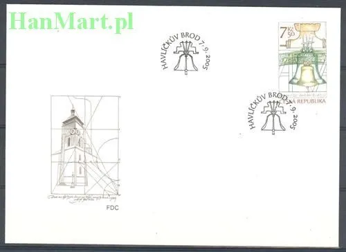 Znaczek Czechy 2005 Mi 443-445 FDC