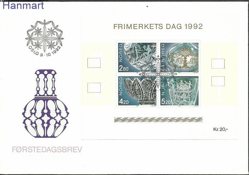 Znaczek Norwegia 1992 Mi bl18 FDC