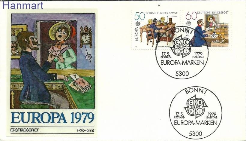 Znaczek Niemcy 1979 Mi 1011-1012b FDC