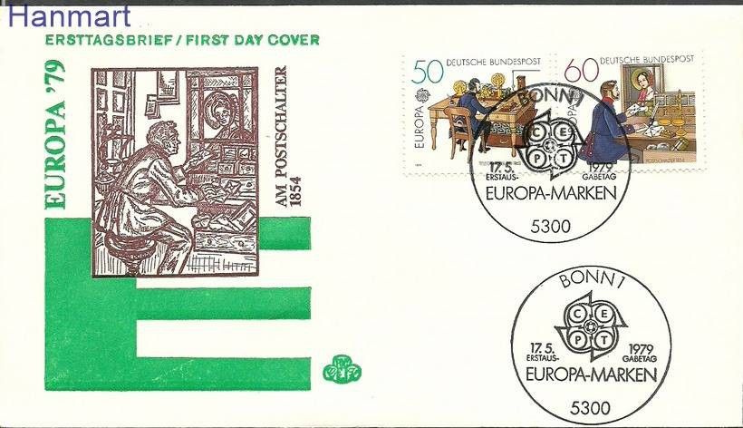 Znaczek Niemcy 1979 Mi 1011-1012c FDC