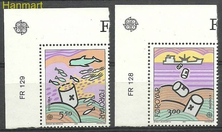 Znaczek Wyspy Owcze 1986 Mi 134-135 Czyste **