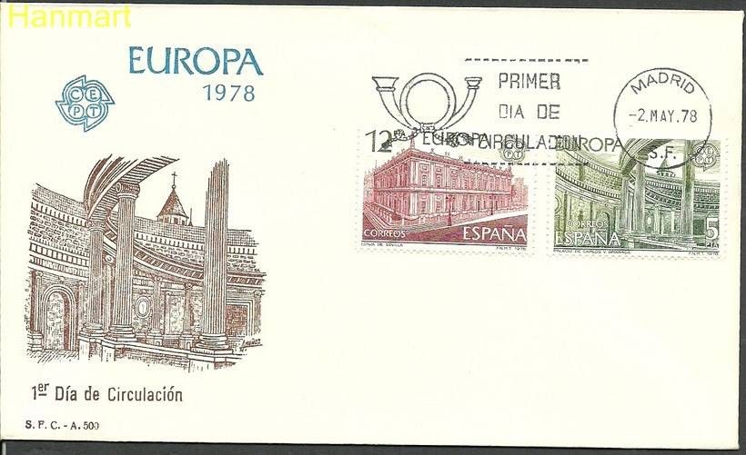 Znaczek Hiszpania 1978 Mi 2366-2367 FDC