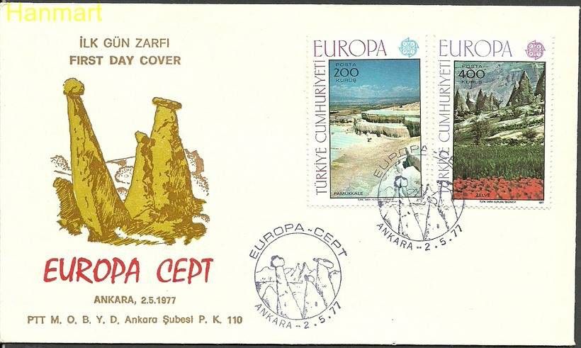 Znaczek Turcja 1977 Mi 2415-2416 FDC