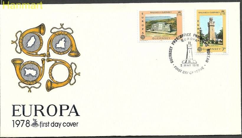 Znaczek Guernsey 1978 Mi 161-162b FDC