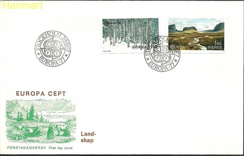 Znaczek Szwecja 1977 Mi 989-990 FDC