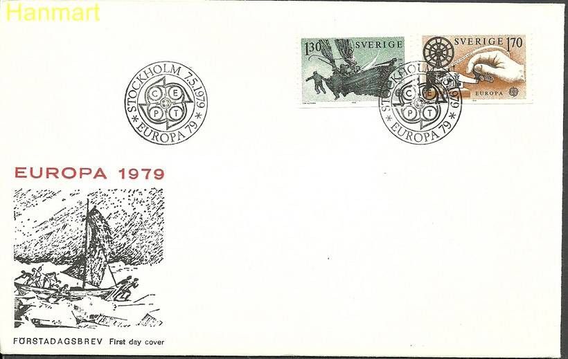 Znaczek Szwecja 1979 Mi 1058-1059 FDC