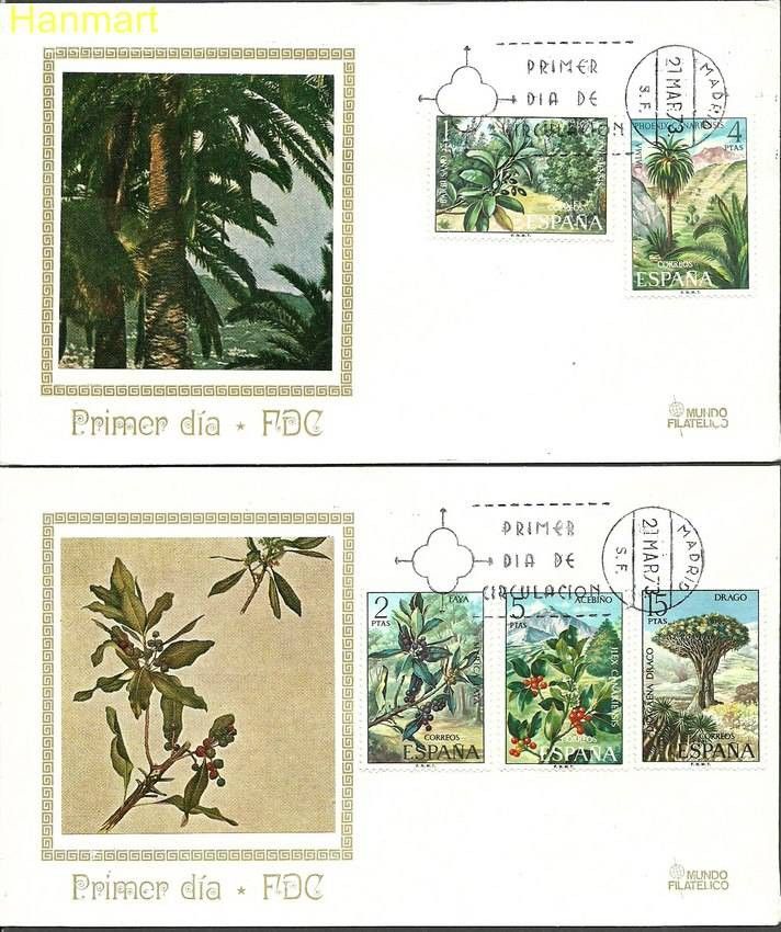 Znaczek Hiszpania 1973 Mi 2015-2019 FDC