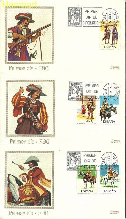 Znaczek Hiszpania 1974 Mi 2062-2066 FDC