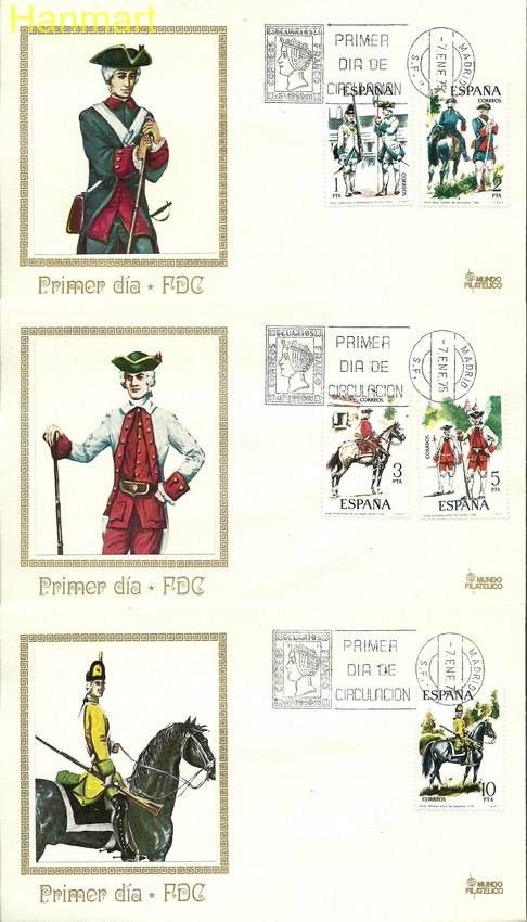 Znaczek Hiszpania 1975 Mi 2130-2134 FDC