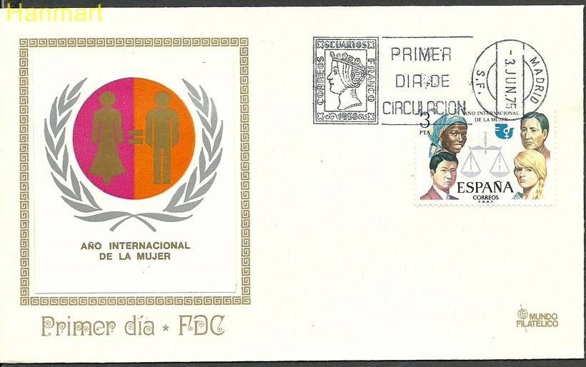 Znaczek Hiszpania 1975 Mi 2156 FDC