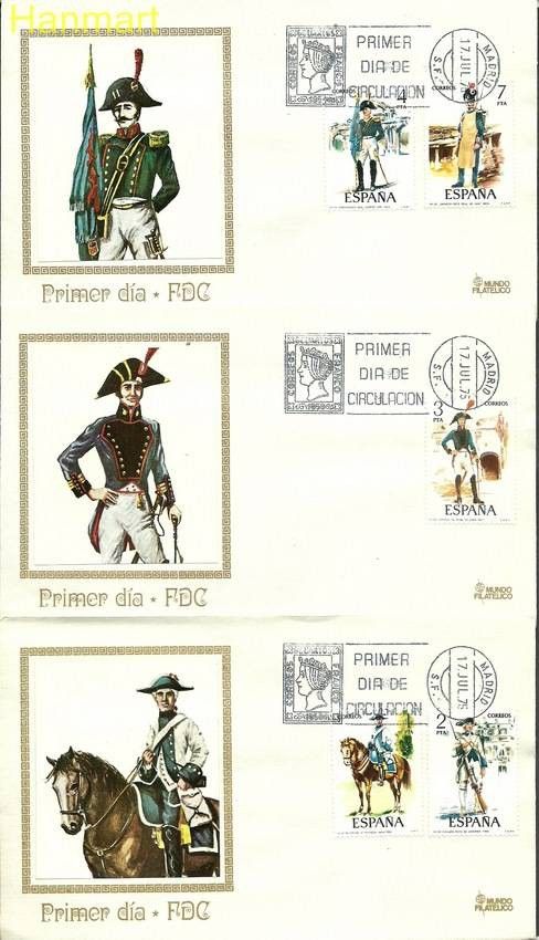 Znaczek Hiszpania 1975 Mi 2169-2173 FDC
