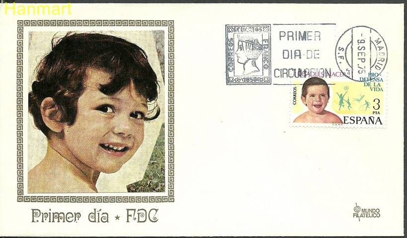 Znaczek Hiszpania 1975 Mi 2175 FDC