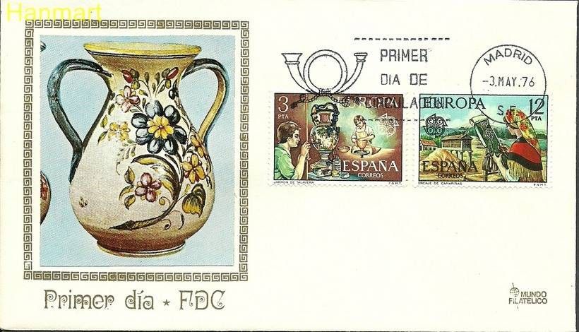 Znaczek Hiszpania 1976 Mi 2209-2210b FDC