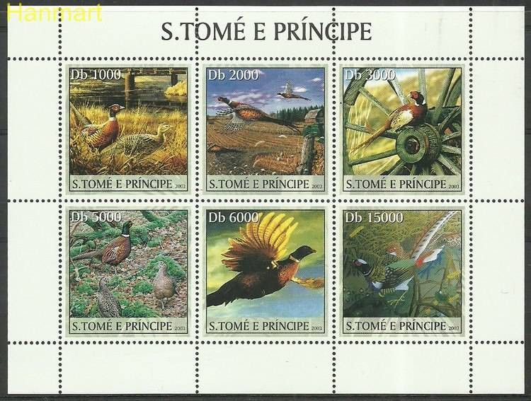 Znaczek Wyspy Św. Tomasza i Książęca 2003 Mi ark2067-2072 Czyste **