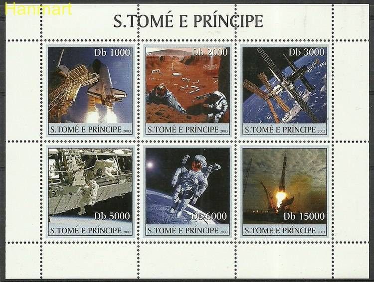 Znaczek Wyspy Św. Tomasza i Książęca 2003 Mi ark2218-2223 Czyste **