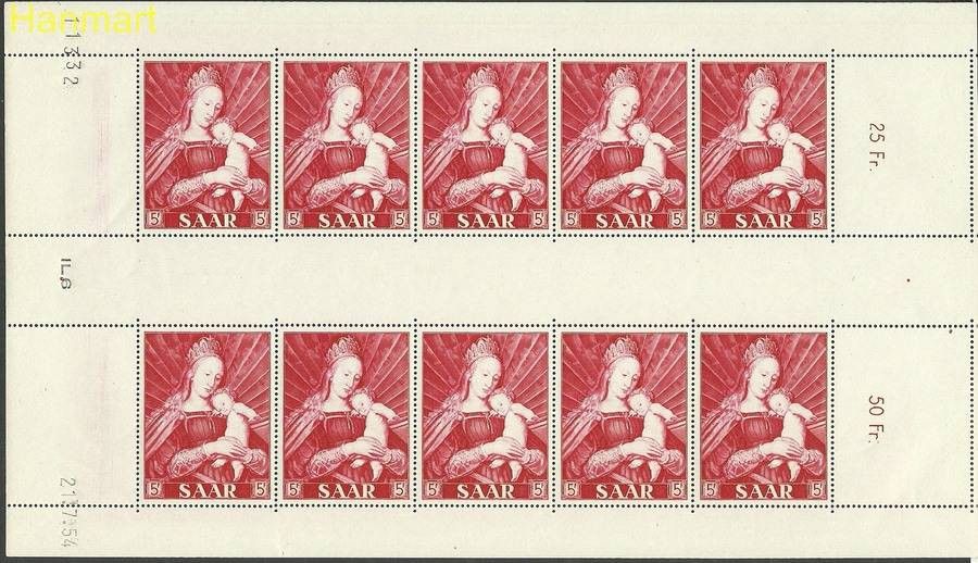 Znaczek Saara 1954 Mi ark351-353 Czyste **